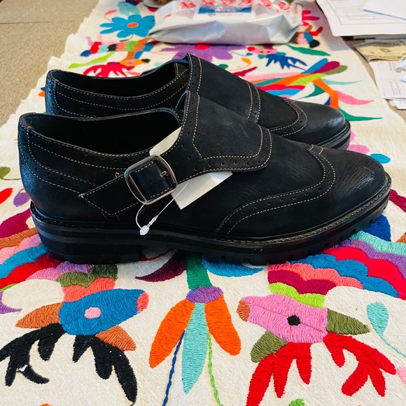 Free People Rare Black Oxford Shoes - Picture 11 of 12